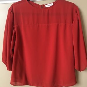 Monteau Top Size Small Rust/Deep Orange Pre-owned